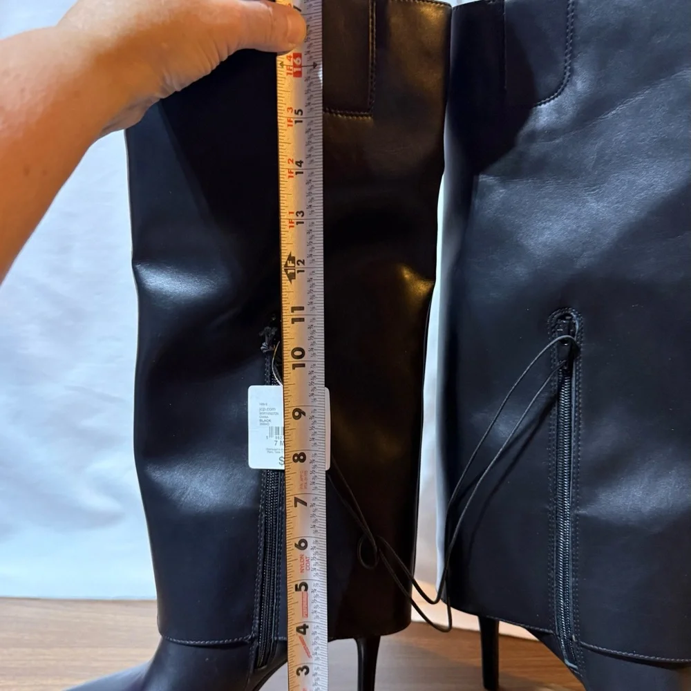 Worthington ‘Chana’ Knee Stiletto Boots 7M tags box w/out lid - Picture 4 of 11